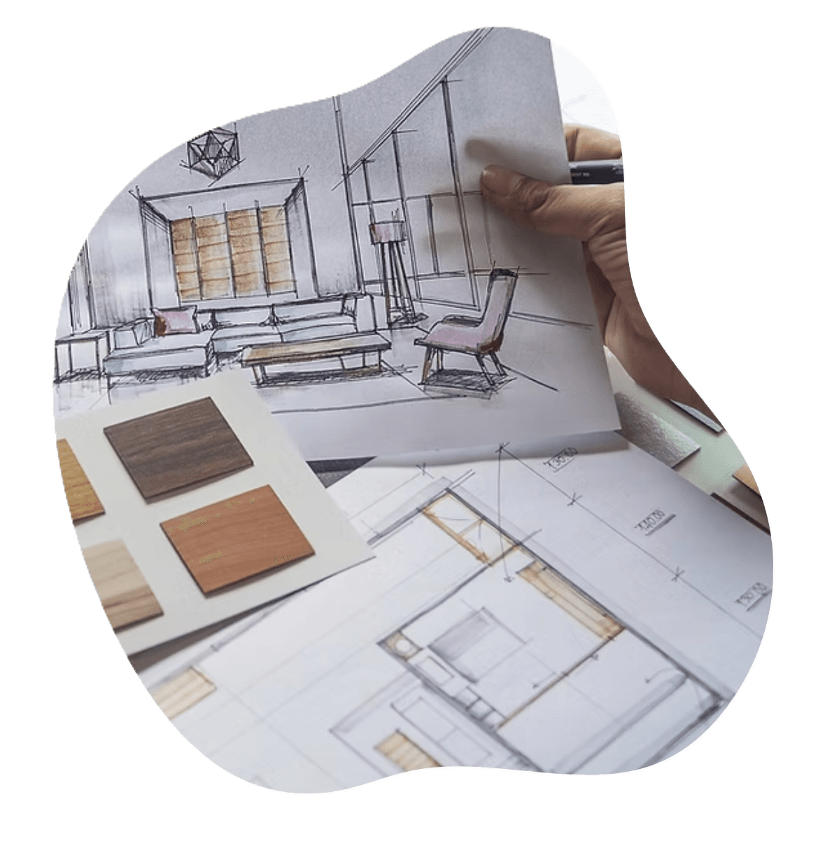 Interior design sketch